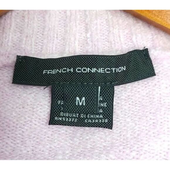 French Connection Color Block Cowl Neck Sweater Pullover Knit Top Size Medium - Picture 6 of 7